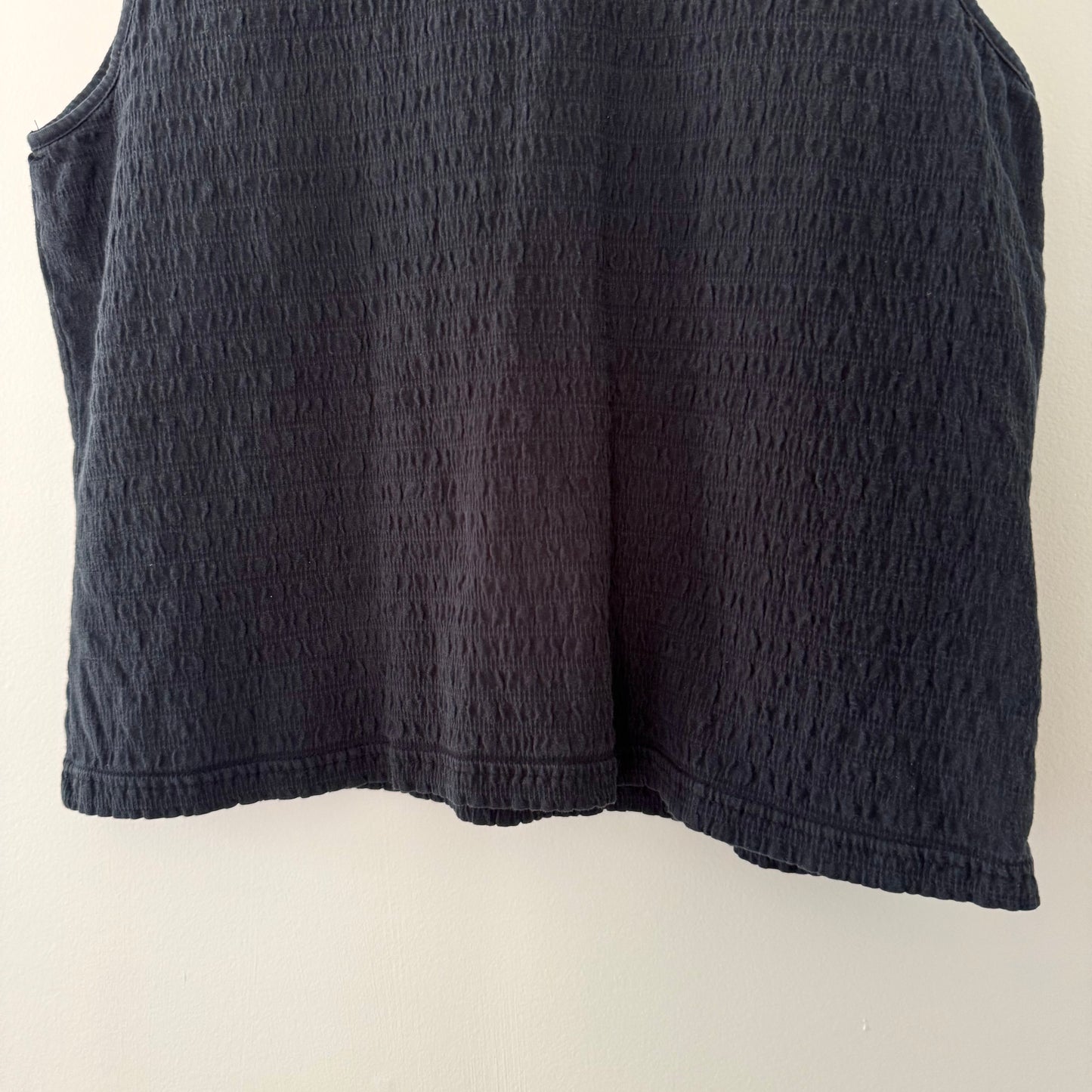 Talbots Petites Black Textured Tank Top (M)