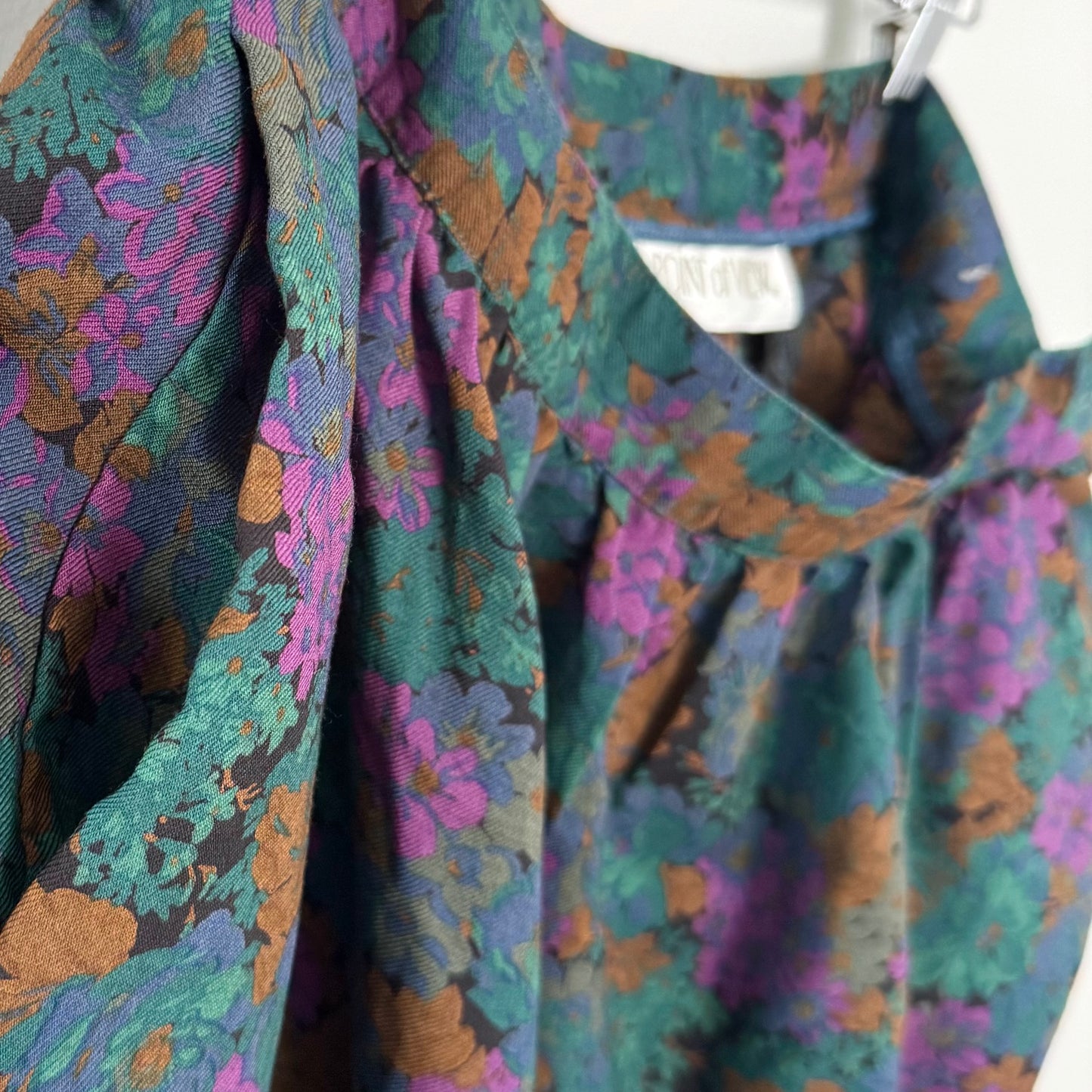Point of View Vintage Floral A-line Skirt (16)