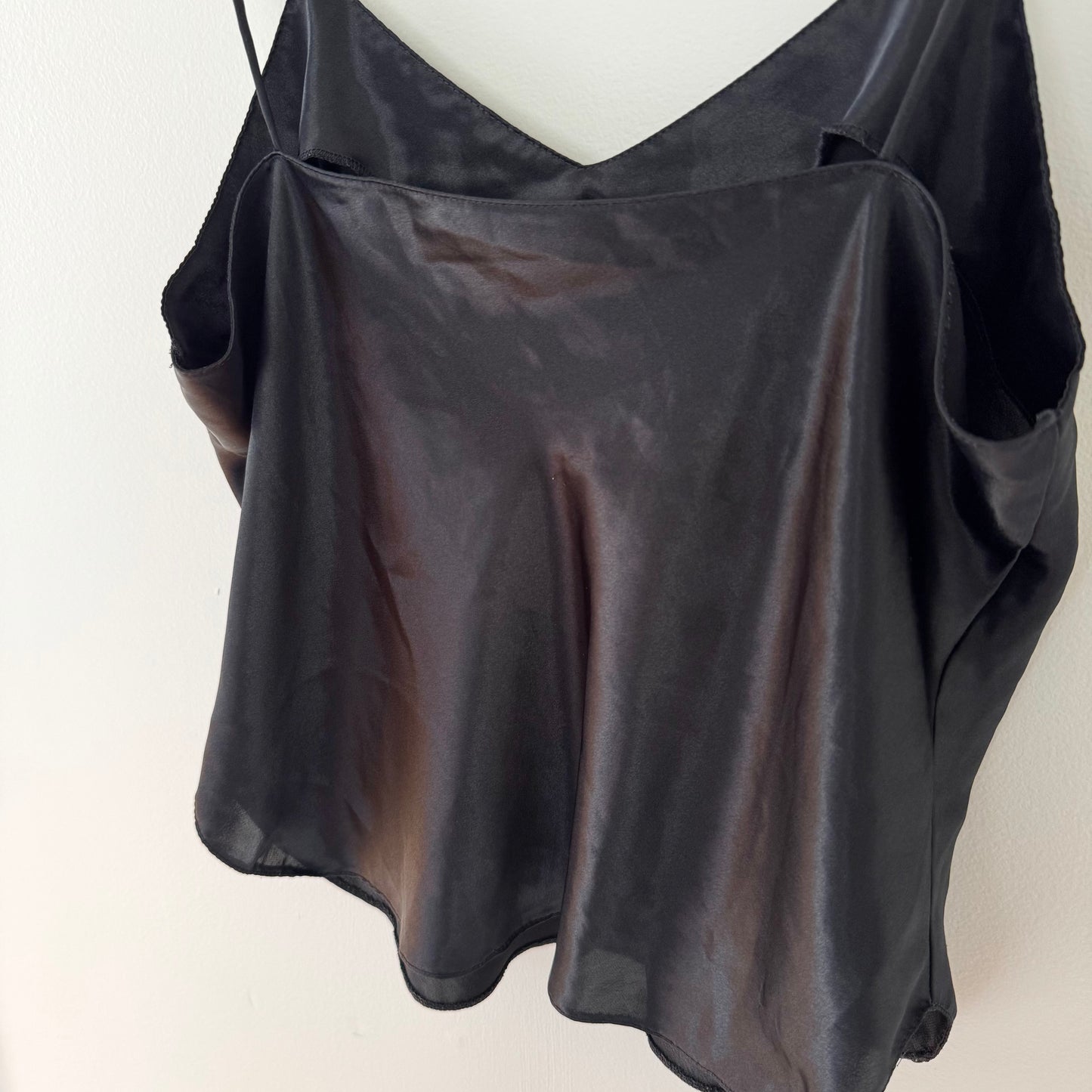 Indulgence Black Satin Camisole