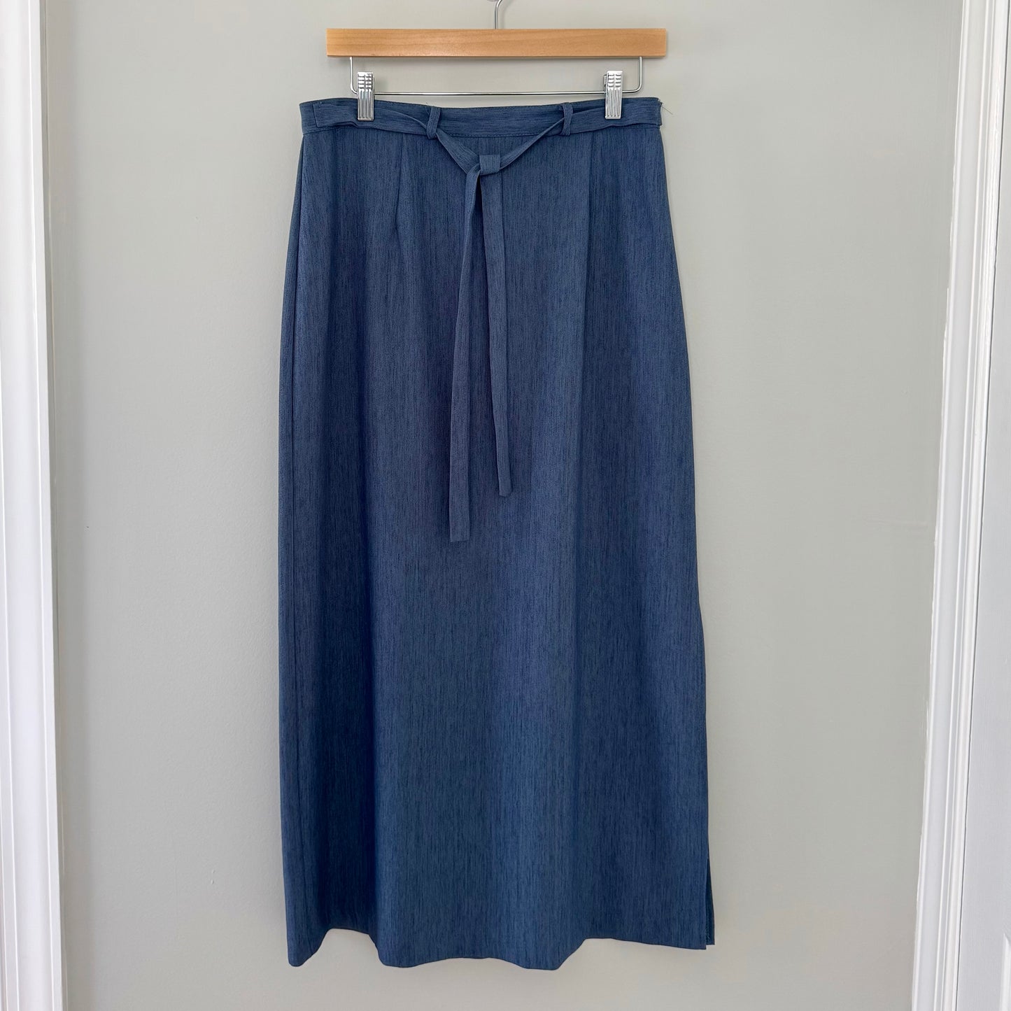 Inclinations Blue Chambray Skirt