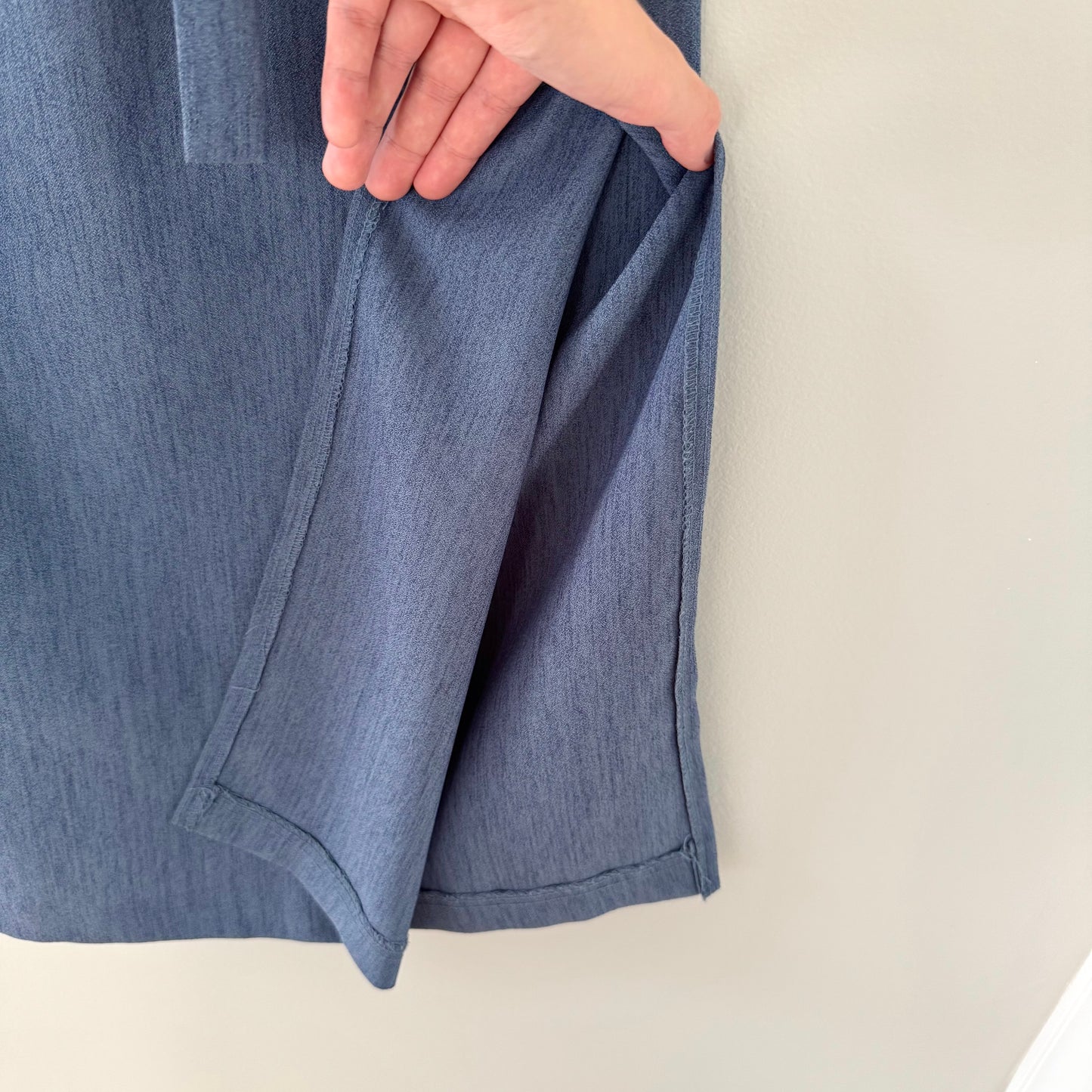 Inclinations Blue Chambray Skirt
