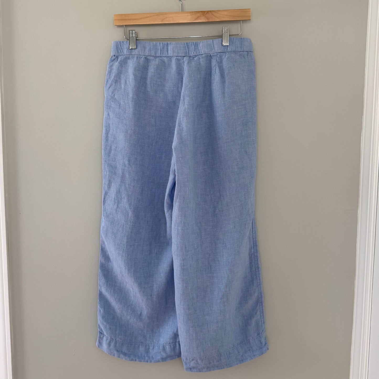 J.Jill Blue Linen Capri Pants (S)
