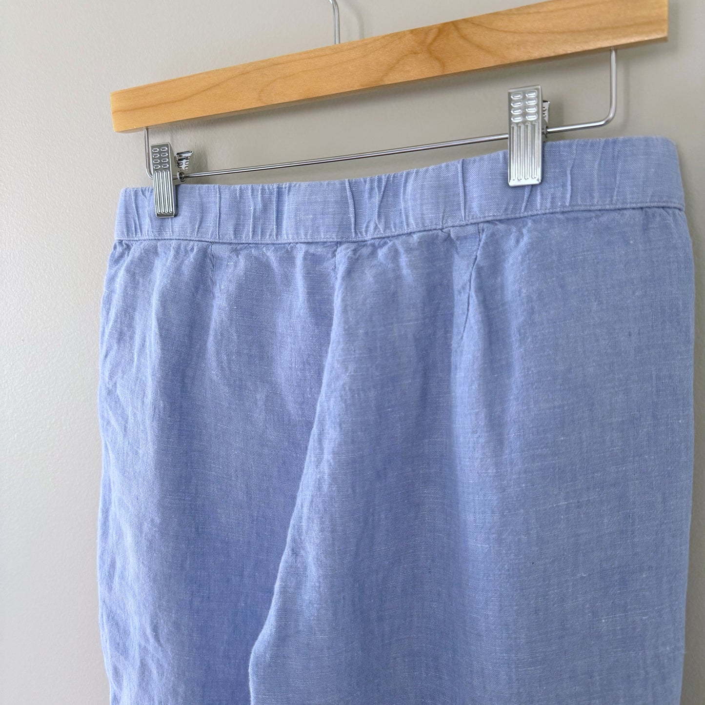 J.Jill Blue Linen Capri Pants (S)