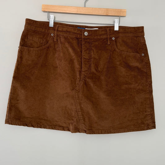 Old Navy High-Rise Brown Corduroy Skirt (16)