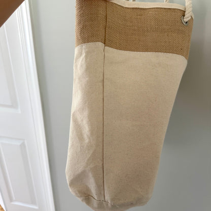 Jute Canvas Rope Tote Bag