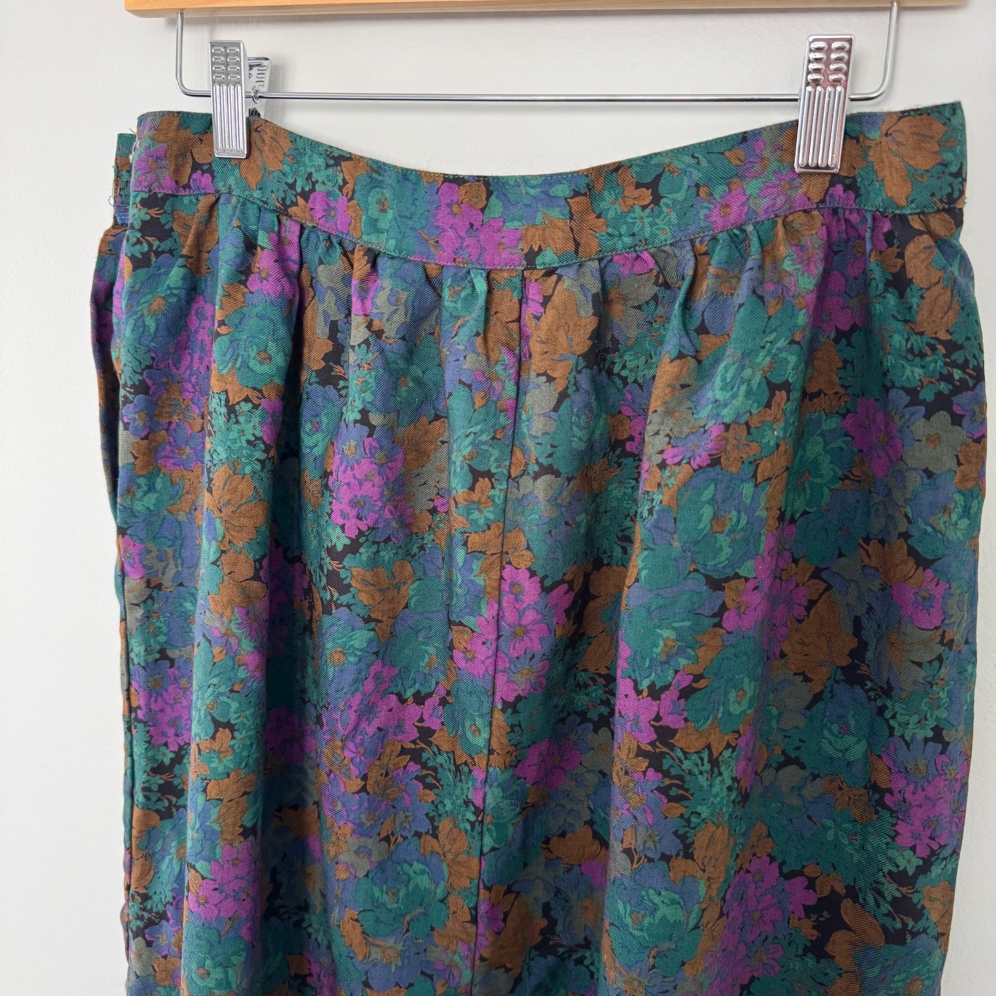 Point of View Vintage Floral A-line Skirt (16)