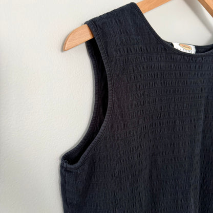 Talbots Petites Black Textured Tank Top (M)