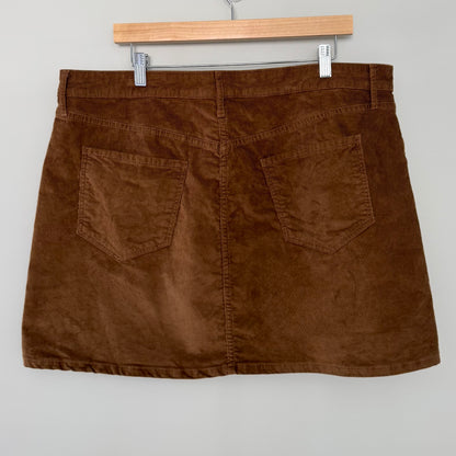 Old Navy High-Rise Brown Corduroy Skirt (16)