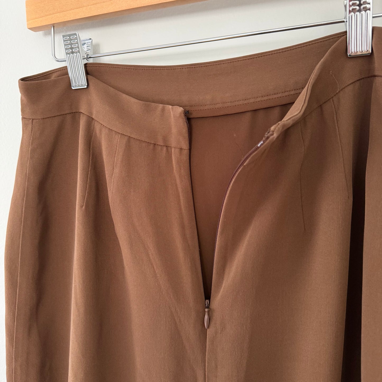 Casual Corner Brown A-Line Skirt (8)