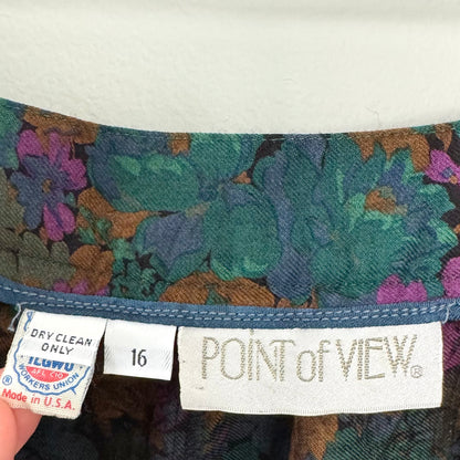 Point of View Vintage Floral A-line Skirt (16)