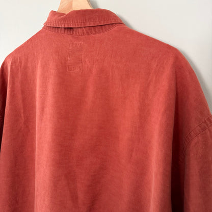 Old Navy Orange Short Sleeve Button Down Shirt (XL)