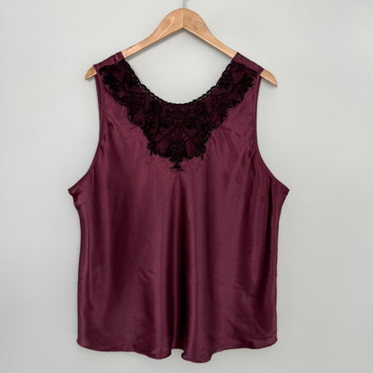Cinema Etoile Lace Neck-Line Tank Top (3X)