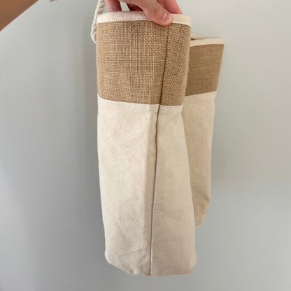 Jute Canvas Rope Tote Bag