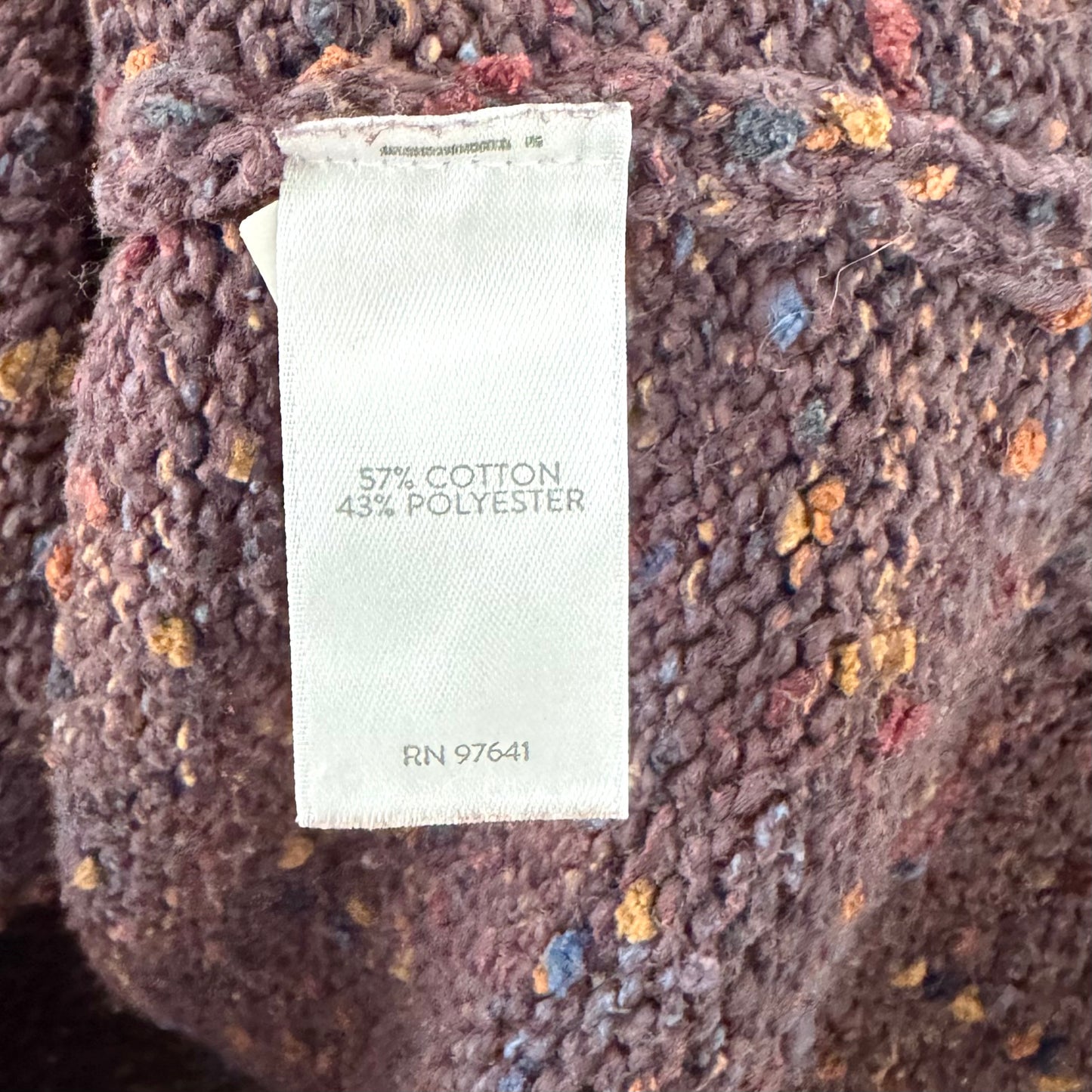 J. Jill Women's Cozy Retreat Tweed Dark Fig Sweater (XS)