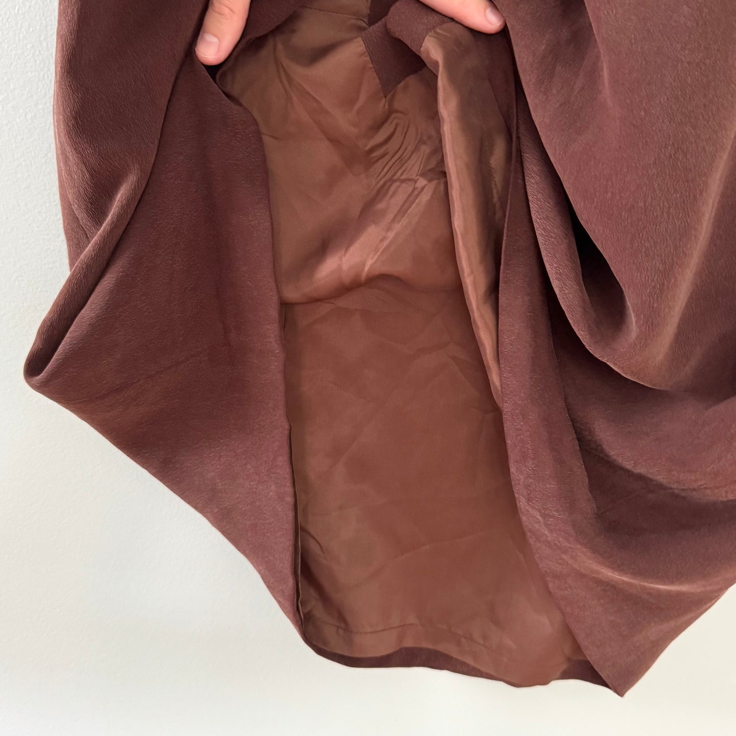 YL by Yair Chocolate Brown Cowl Neck Dress (14)