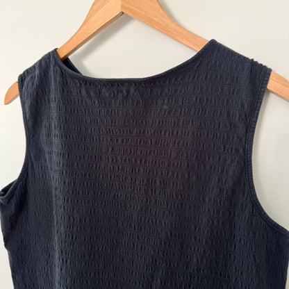 Talbots Petites Black Textured Tank Top (M)