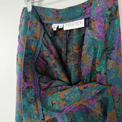 Point of View Vintage Floral A-line Skirt (16)