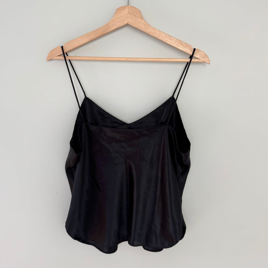 Indulgence Black Satin Camisole
