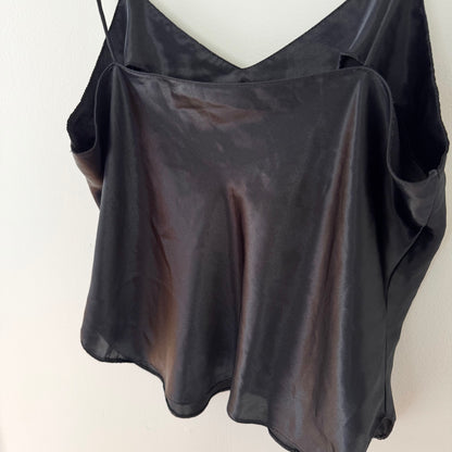 Indulgence Black Satin Camisole