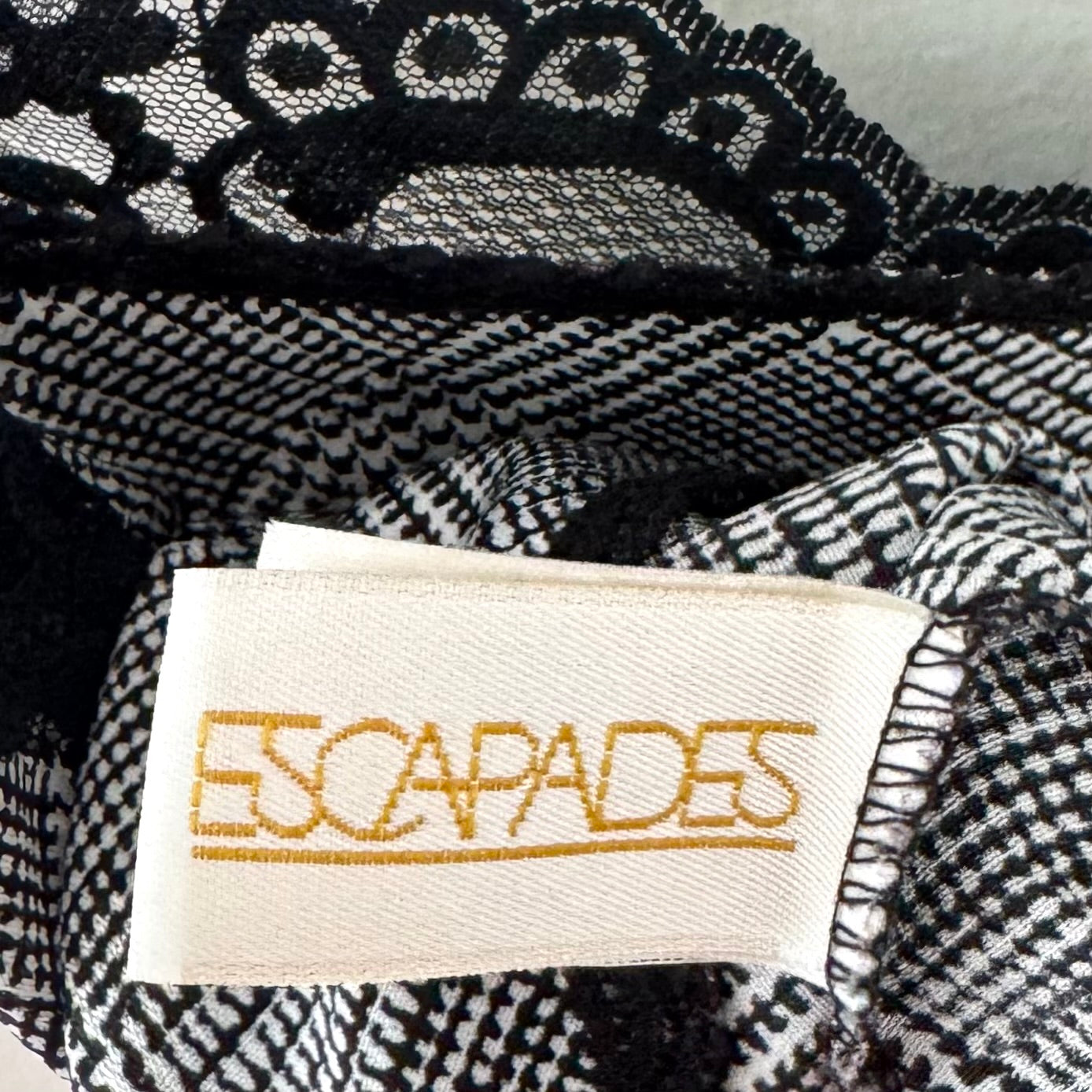 Escapades Houndstooth Camisole (L)