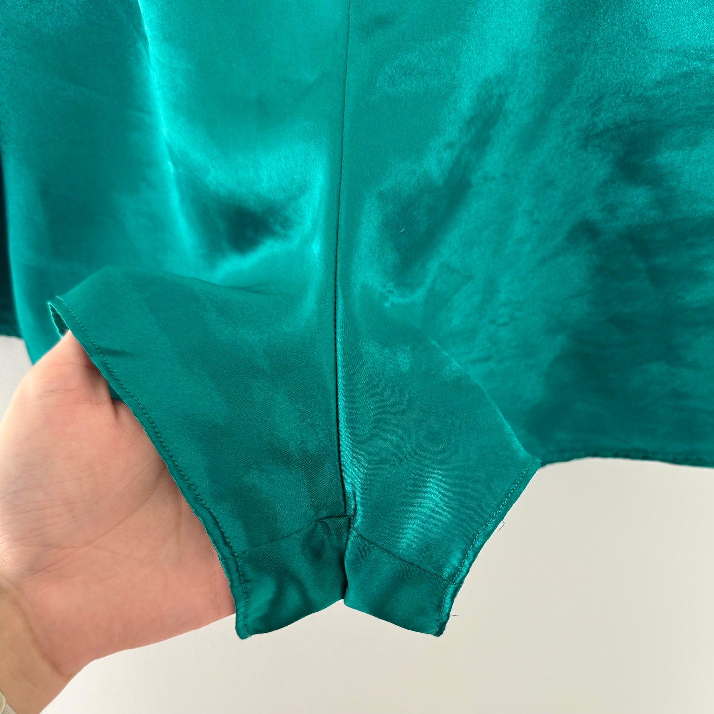 VS Emerald Green Satin Pajama Set (L)