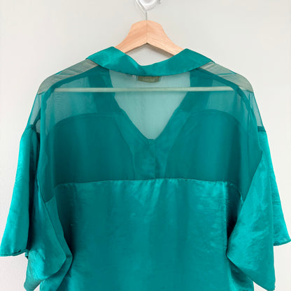 VS Emerald Green Satin Pajama Set (L)