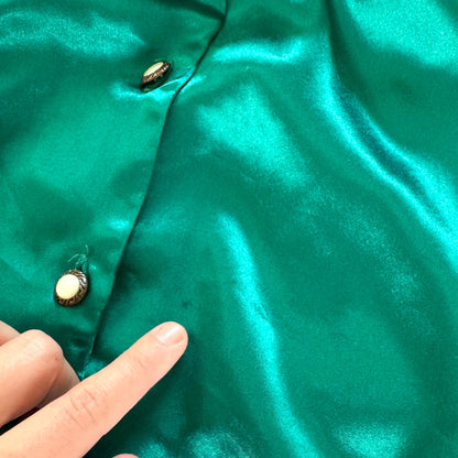 VS Emerald Green Satin Pajama Set (L)