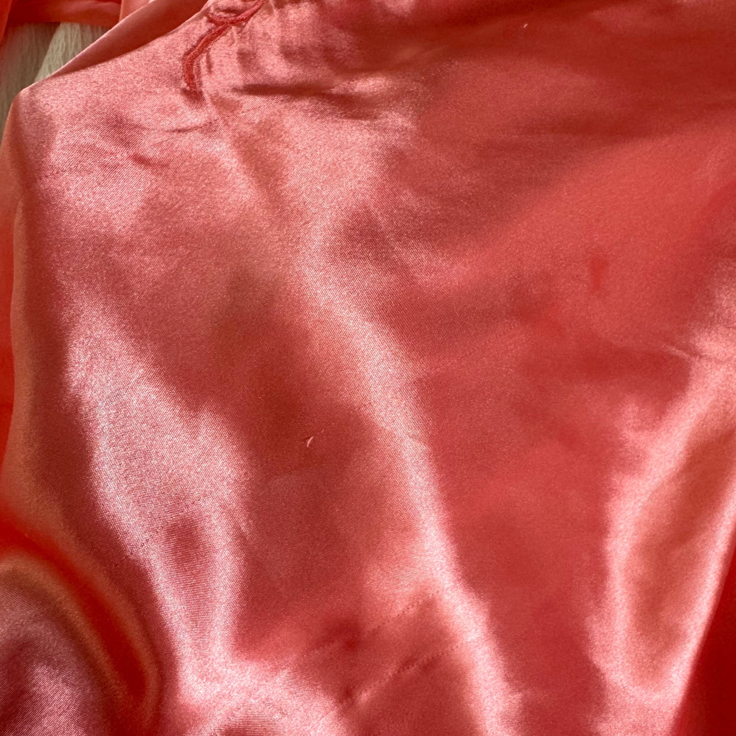 VS Coral Satin Slip Dress & Robe (L)