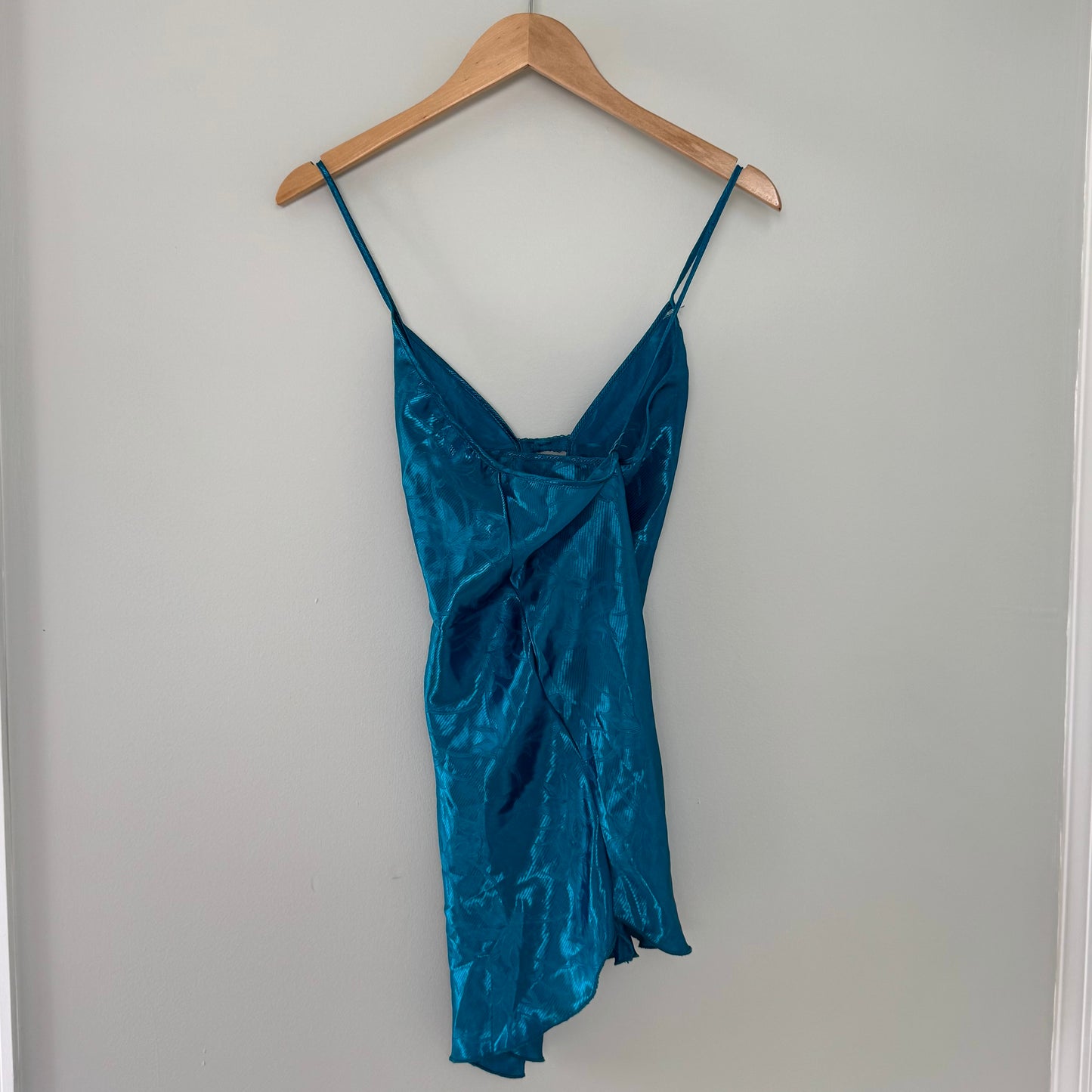 Colesce Collections Floral Blue Slip Dress (L)