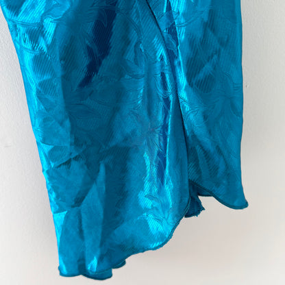 Colesce Collections Floral Blue Slip Dress (L)