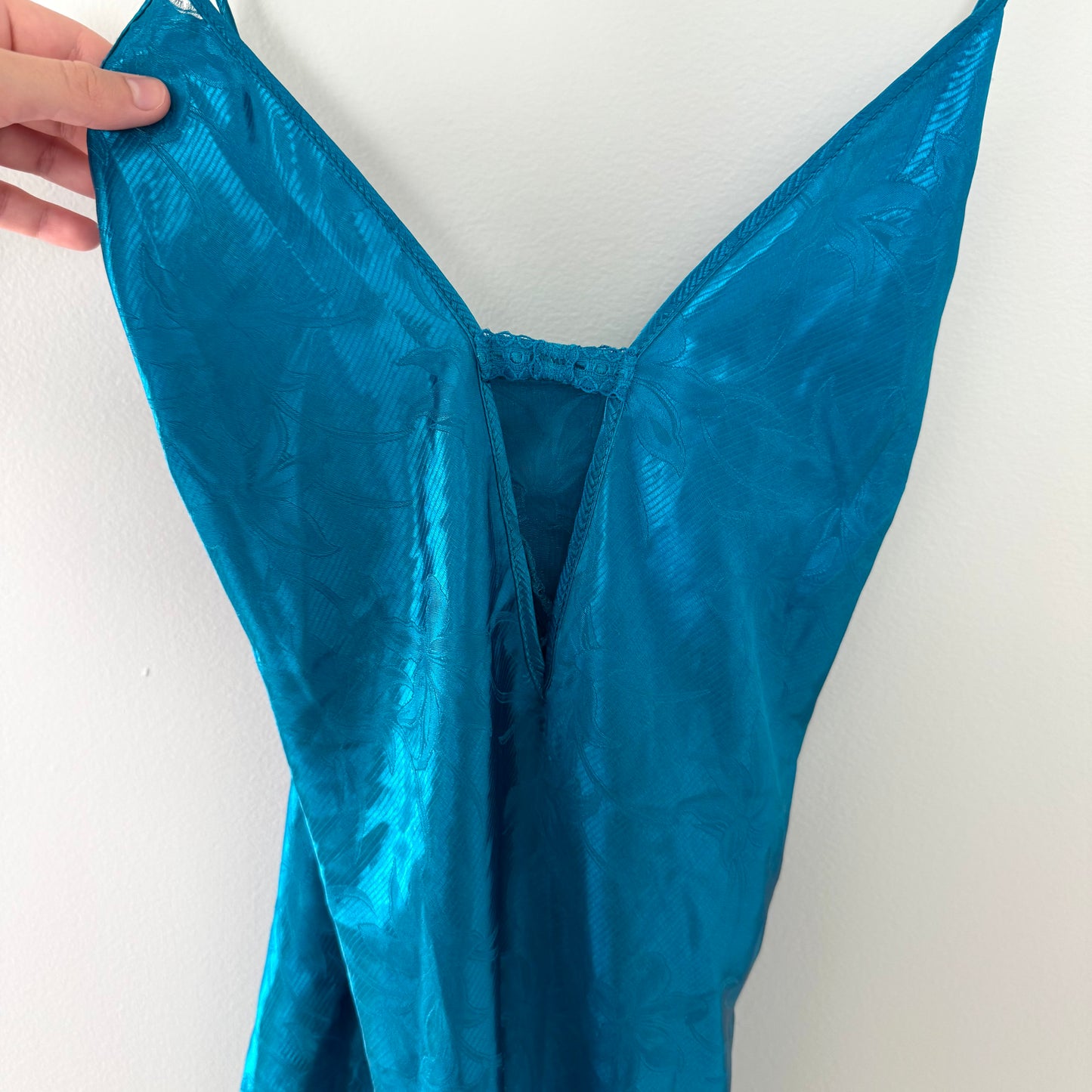 Colesce Collections Floral Blue Slip Dress (L)