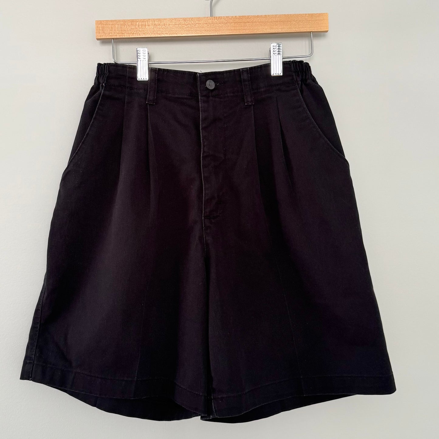 Lee Black High Waisted Pleated Shorts (12)