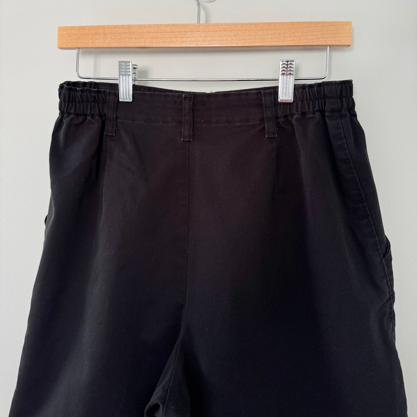 Lee Black High Waisted Pleated Shorts (12)