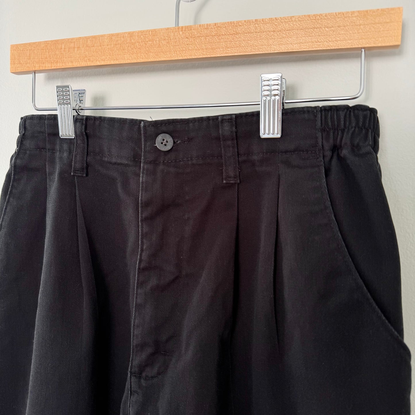 Lee Black High Waisted Pleated Shorts (12)