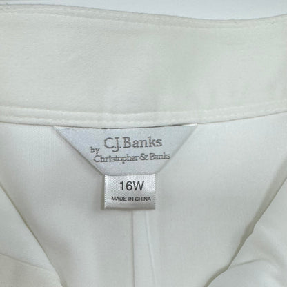 C.J. Banks White Stretch Scooter Skirt