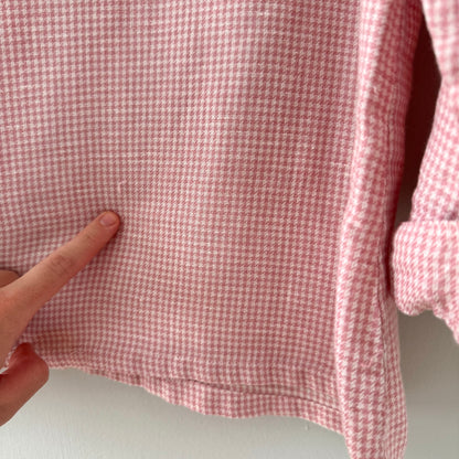 Talbots Houndstooth Button Up Flannel Shirt (L)