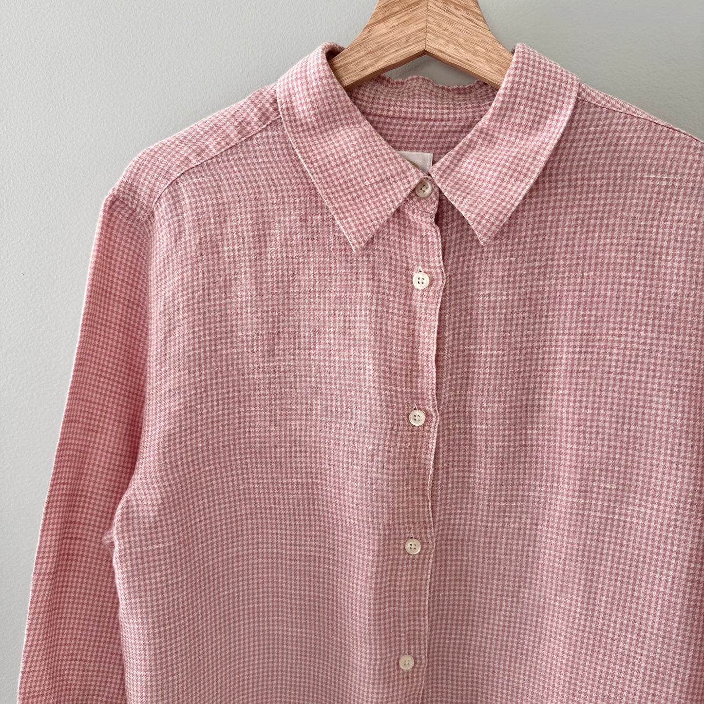 Talbots Houndstooth Button Up Flannel Shirt (L)
