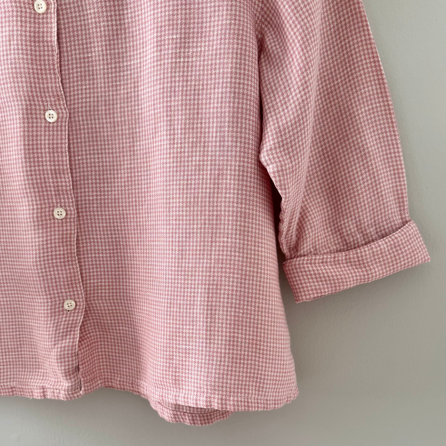 Talbots Houndstooth Button Up Flannel Shirt (L)