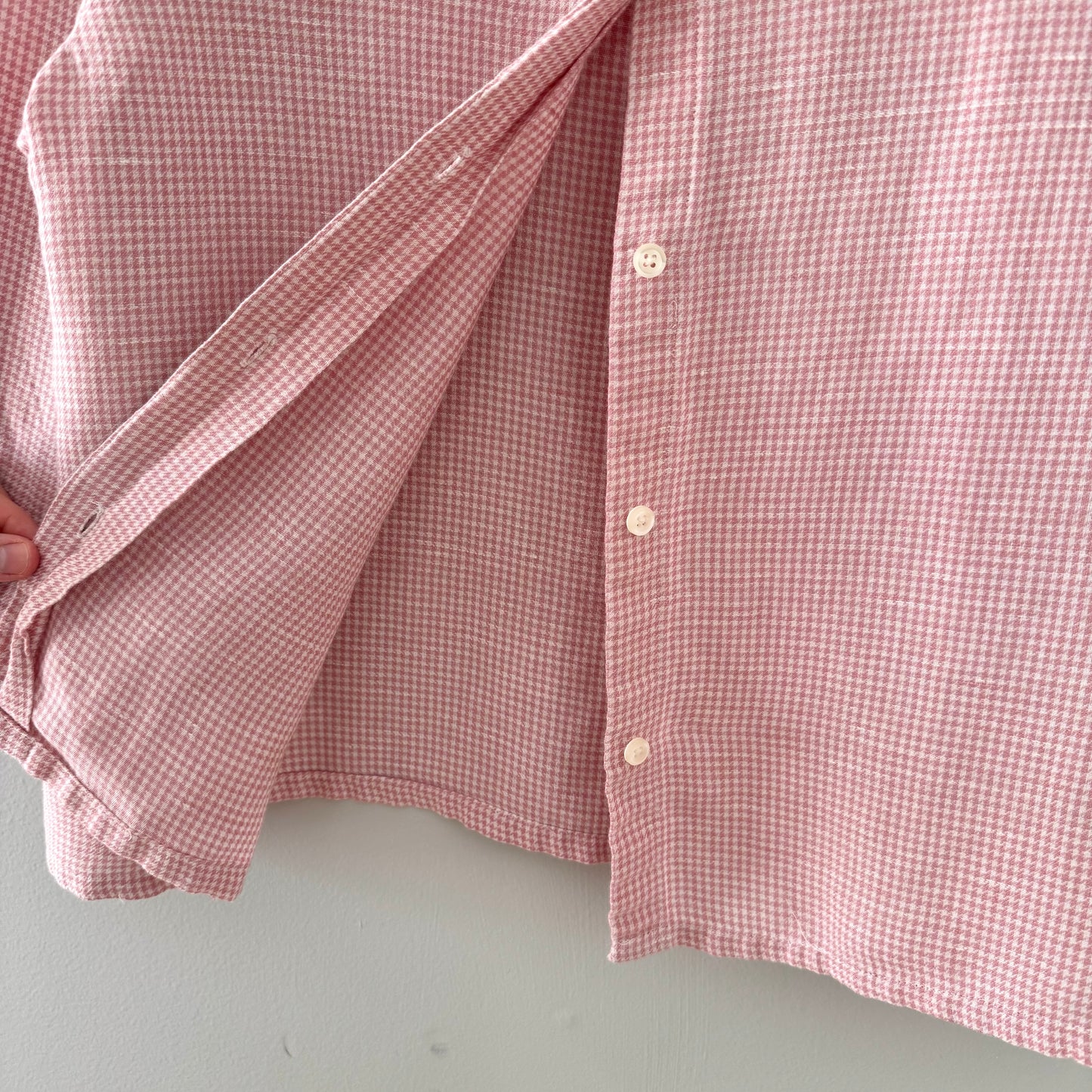 Talbots Houndstooth Button Up Flannel Shirt (L)