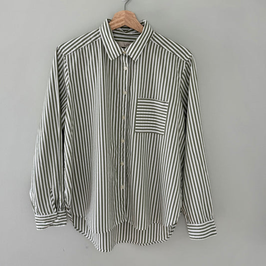 Loft Striped Button Up Blouse (M)