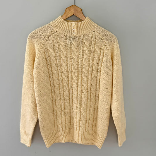 Karen Scott Yellow Knit Sweater (S)