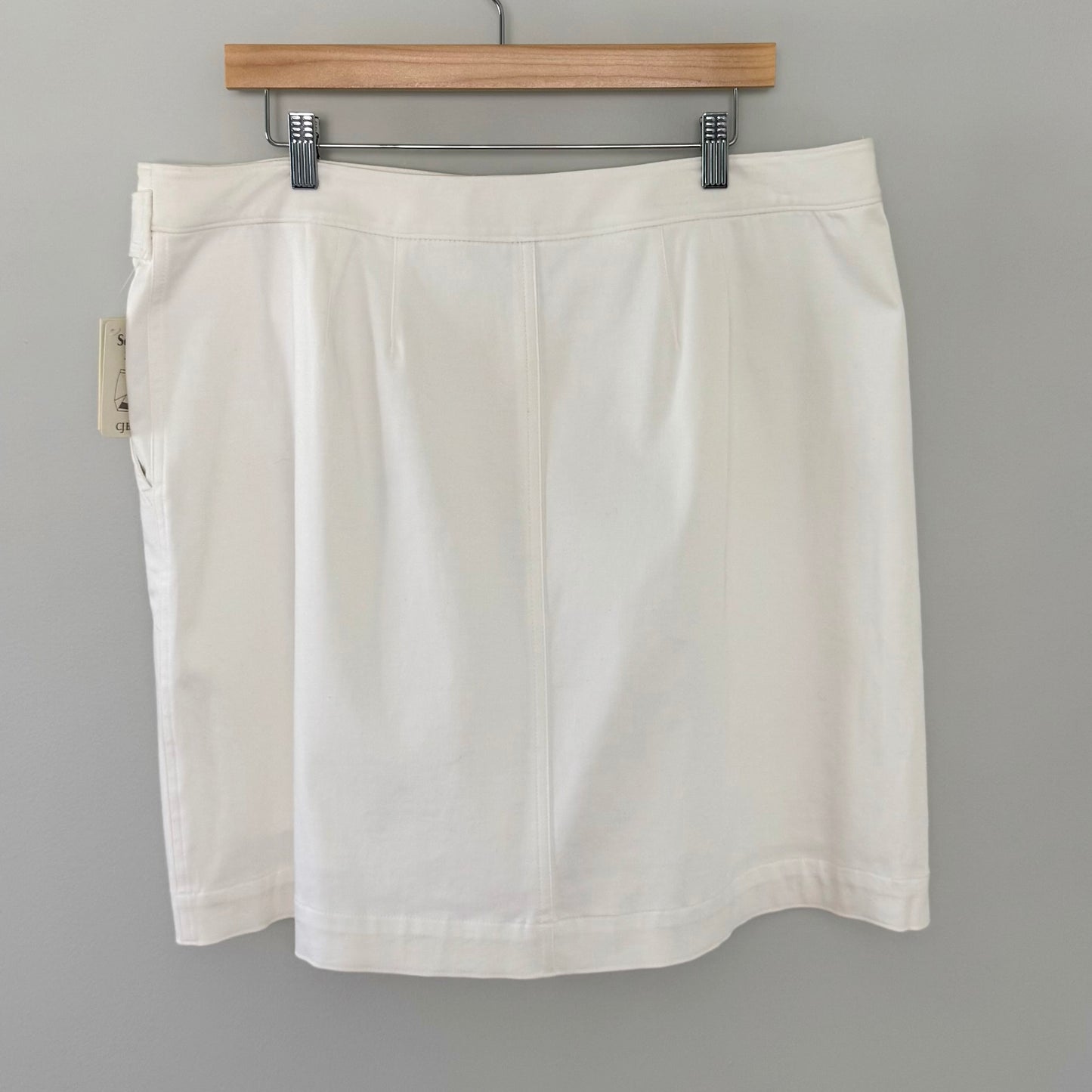 C.J. Banks White Stretch Scooter Skirt