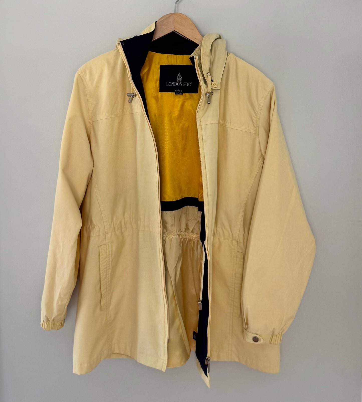 London Fog Light Yellow Zip-Up Jacket
