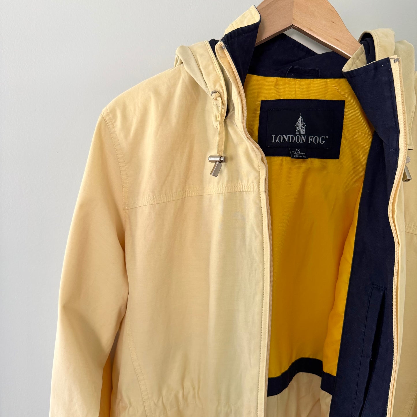 London Fog Light Yellow Zip-Up Jacket