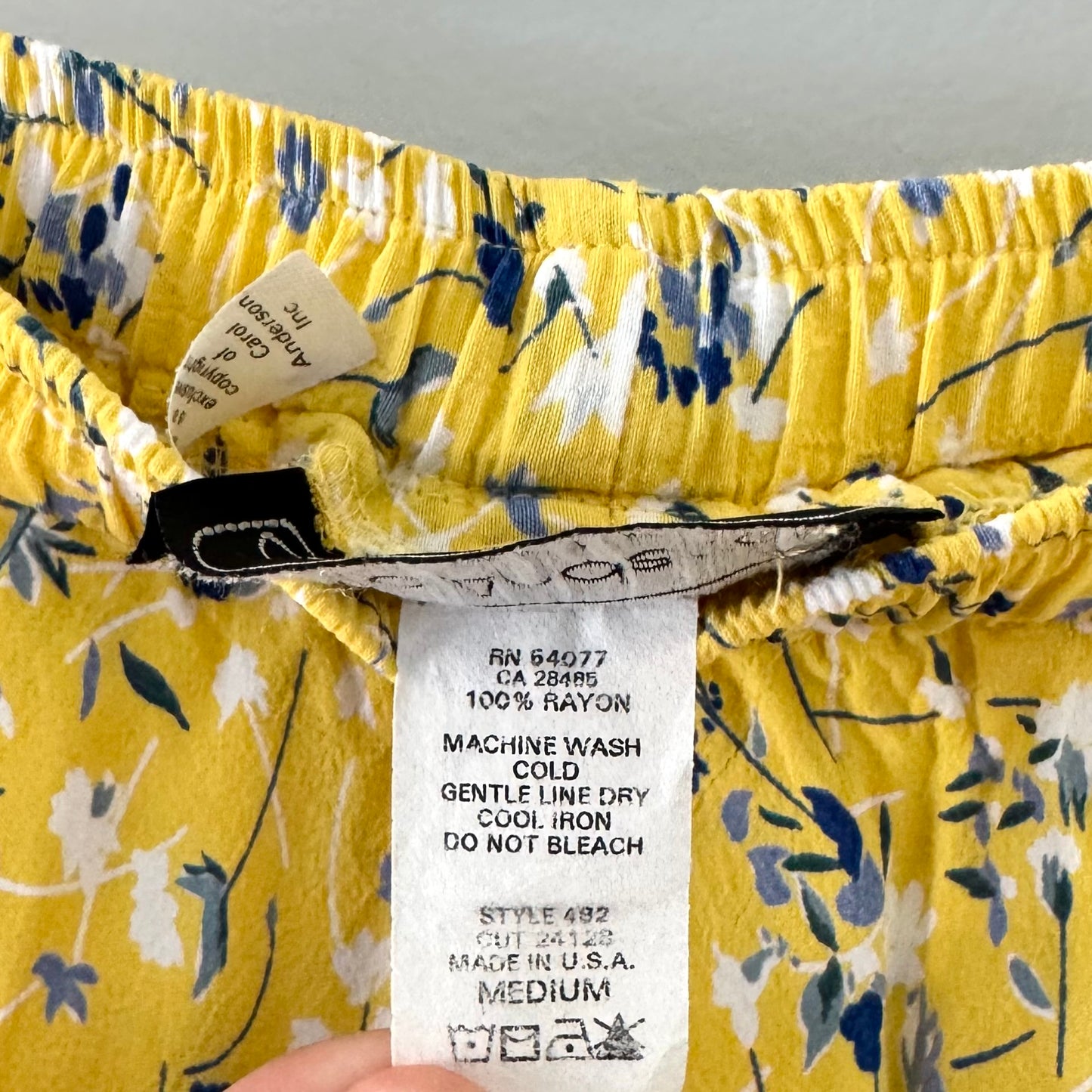Carol Anderson Yellow Floral Skirt (M)