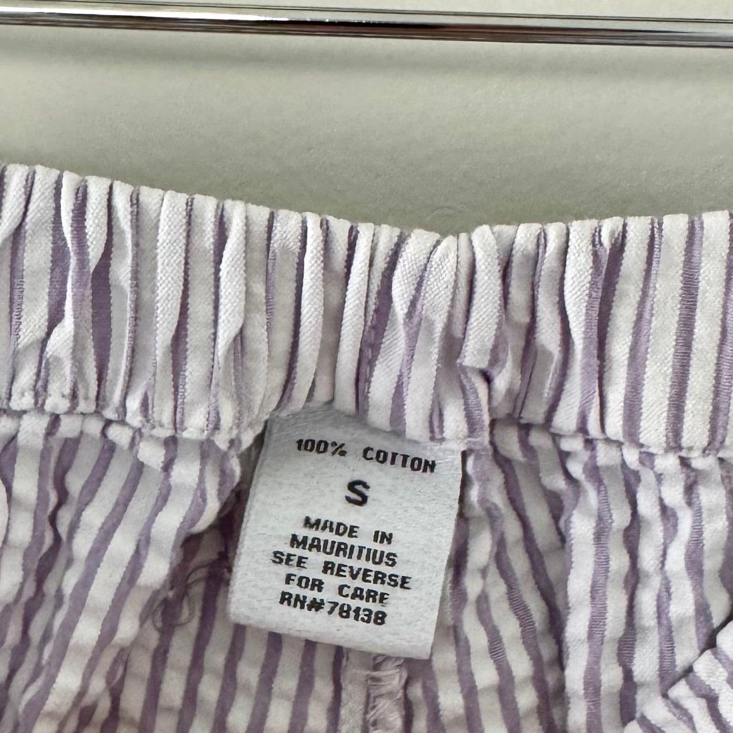 Purple Seersucker Pants (S)