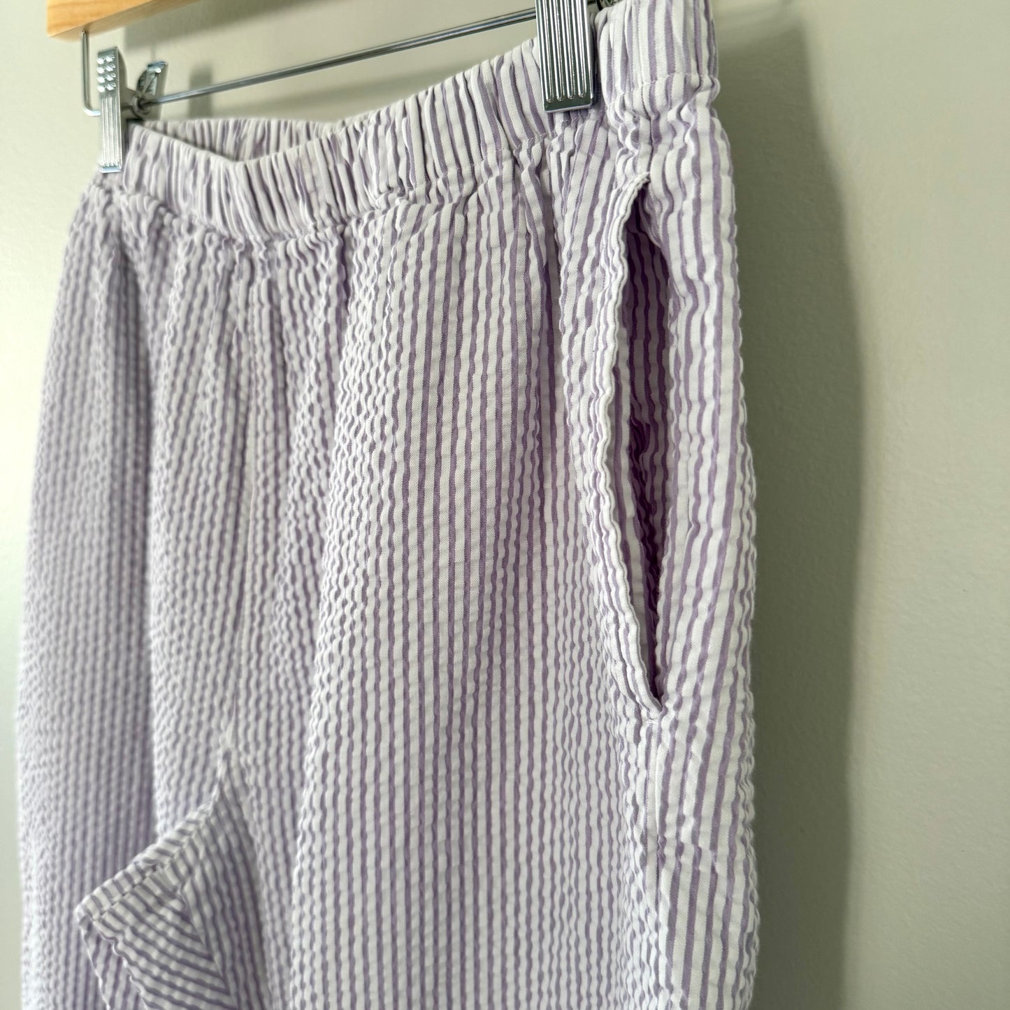 Purple Seersucker Pants (S)