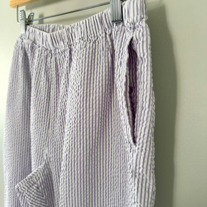 Purple Seersucker Pants (S)