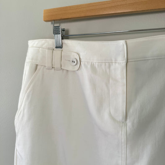 C.J. Banks White Stretch Scooter Skirt