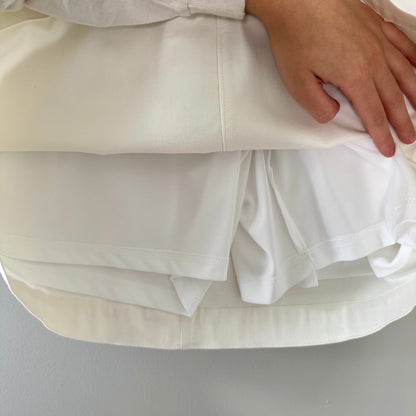C.J. Banks White Stretch Scooter Skirt
